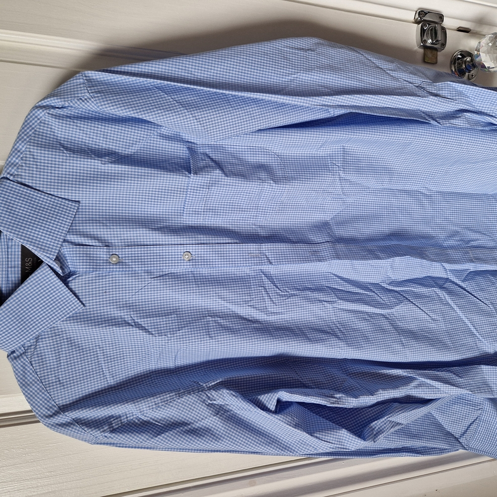 Men's Blue Checkered Shirt